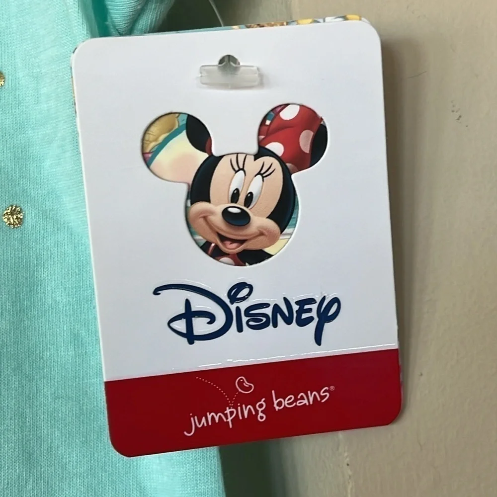 Brand New Disney Blue Minnie Mouse Shirt & Carter’s Pink Floral Skort Skirt